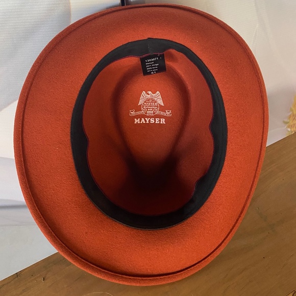 Mayser rust colored wool fedora - Picture 3 of 5